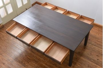 アンティーク家具　アンティーク 特大 両面引き出しのシックな作業台(ダイニングテーブル)