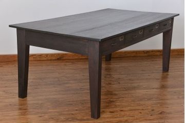 アンティーク家具　アンティーク 特大 両面引き出しのシックな作業台(ダイニングテーブル)