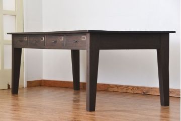 アンティーク家具　アンティーク 特大 両面引き出しのシックな作業台(ダイニングテーブル)