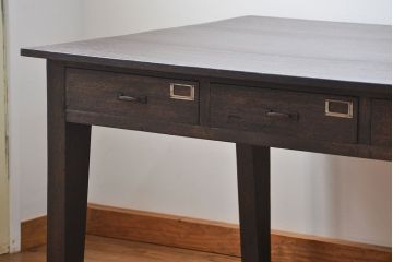 アンティーク家具　アンティーク 特大 両面引き出しのシックな作業台(ダイニングテーブル)