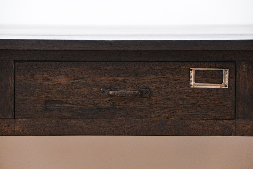 アンティーク家具　アンティーク 特大 両面引き出しのシックな作業台(ダイニングテーブル)