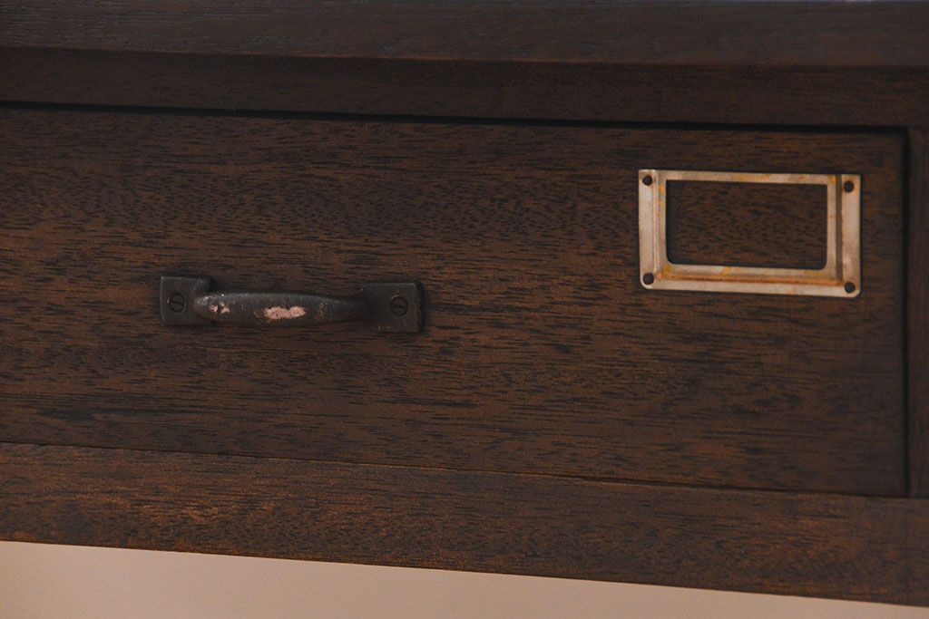 アンティーク家具　アンティーク 特大 両面引き出しのシックな作業台(ダイニングテーブル)