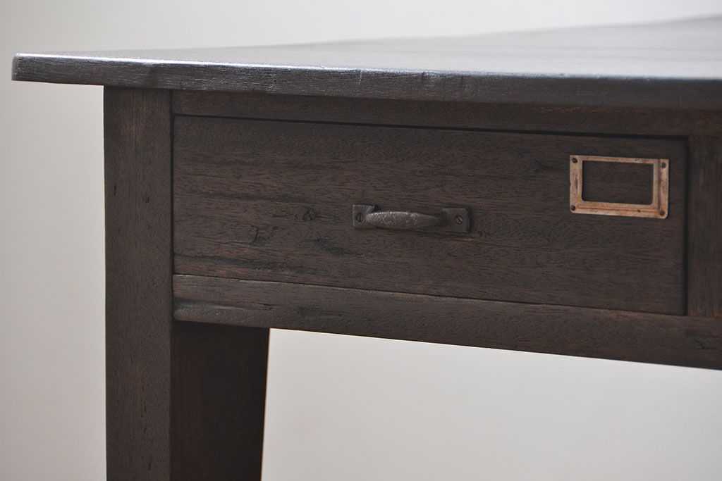 アンティーク家具　アンティーク 特大 両面引き出しのシックな作業台(ダイニングテーブル)