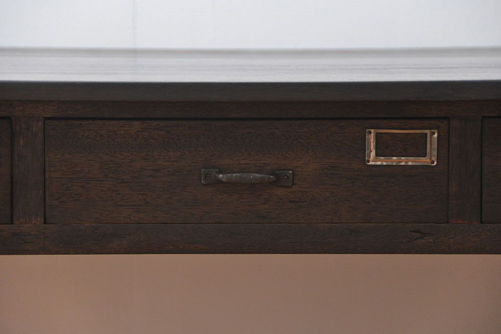 アンティーク家具　アンティーク 特大 両面引き出しのシックな作業台(ダイニングテーブル)