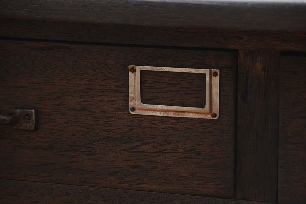 アンティーク家具　アンティーク 特大 両面引き出しのシックな作業台(ダイニングテーブル)