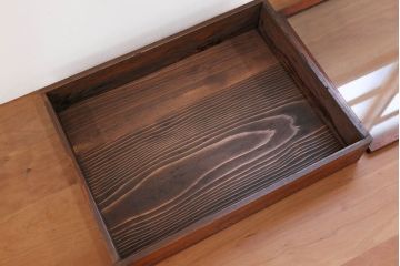 アンティーク家具　アンティーク 古い木の小さなコレクションボックス(ガラスケース)