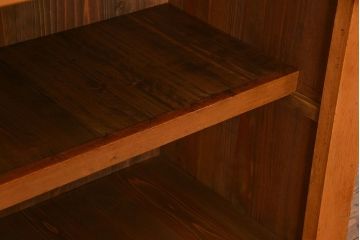 アンティーク家具　古民具・骨董 希少な生地色の上質な六尺水屋箪笥(食器棚、収納棚、時代箪笥)