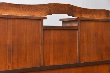 アンティーク家具　古民具・骨董 極上品　古い欅材と栓材の上手造り帳場机(デスク、在宅ワーク、在宅用文机)