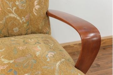 レトロ家具　昭和レトロ 1960〜70年代　かわいい一人掛けソファ(1)(シングルソファ、椅子、アームチェア、イス)