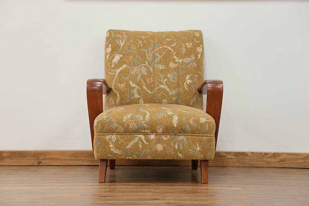 レトロ家具　昭和レトロ 1960〜70年代　かわいい一人掛けソファ(2)(椅子・アームチェア・イス)