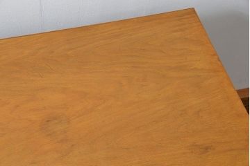 レトロ家具　昭和レトロ シンプルで使いやすいアンティーク両袖机(デスク)