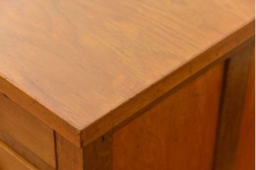 レトロ家具　昭和レトロ シンプルで使いやすいアンティーク両袖机(デスク)