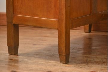 レトロ家具　昭和レトロ シンプルで使いやすいアンティーク両袖机(デスク)