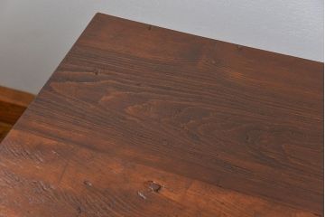 アンティーク家具　アンティークペイント　古い木の大きな作業台(テーブル、陳列台)