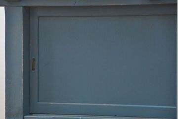 アンティーク家具　アンティークペイント　古い木の大きな作業台(テーブル、陳列台)