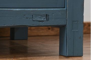 アンティーク家具　アンティークペイント　古い木の大きな作業台(テーブル、陳列台)