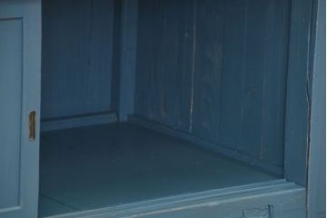 アンティーク家具　アンティークペイント　古い木の大きな作業台(テーブル、陳列台)