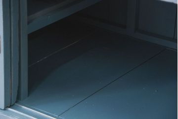 アンティーク家具　アンティークペイント　古い木の大きな作業台(テーブル、陳列台)