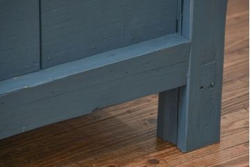 アンティーク家具　アンティークペイント　古い木の大きな作業台(テーブル、陳列台)