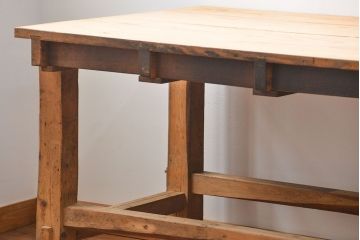 アンティーク家具　アンティークジャンクスタイル　使い込まれた無骨で重厚な作業台(テーブル)
