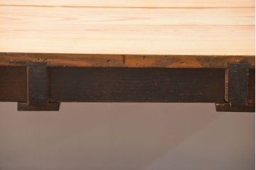 アンティーク家具　アンティークジャンクスタイル　使い込まれた無骨で重厚な作業台(テーブル)