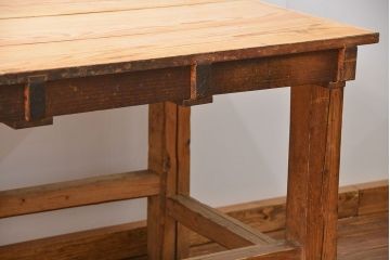 アンティーク家具　アンティークジャンクスタイル　使い込まれた無骨で重厚な作業台(テーブル)