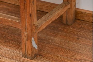 アンティーク家具　アンティークジャンクスタイル　使い込まれた無骨で重厚な作業台(テーブル)