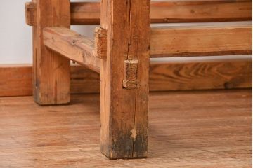 アンティーク家具　アンティークジャンクスタイル　使い込まれた無骨で重厚な作業台(テーブル)