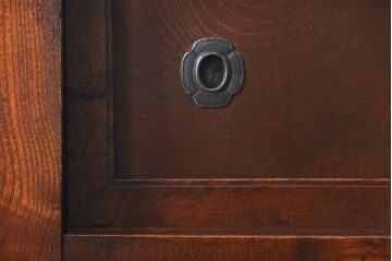 アンティーク家具　古民具・骨董 特別注文造り　希少な前面欅材!五尺水屋箪笥(食器棚、カップボード)