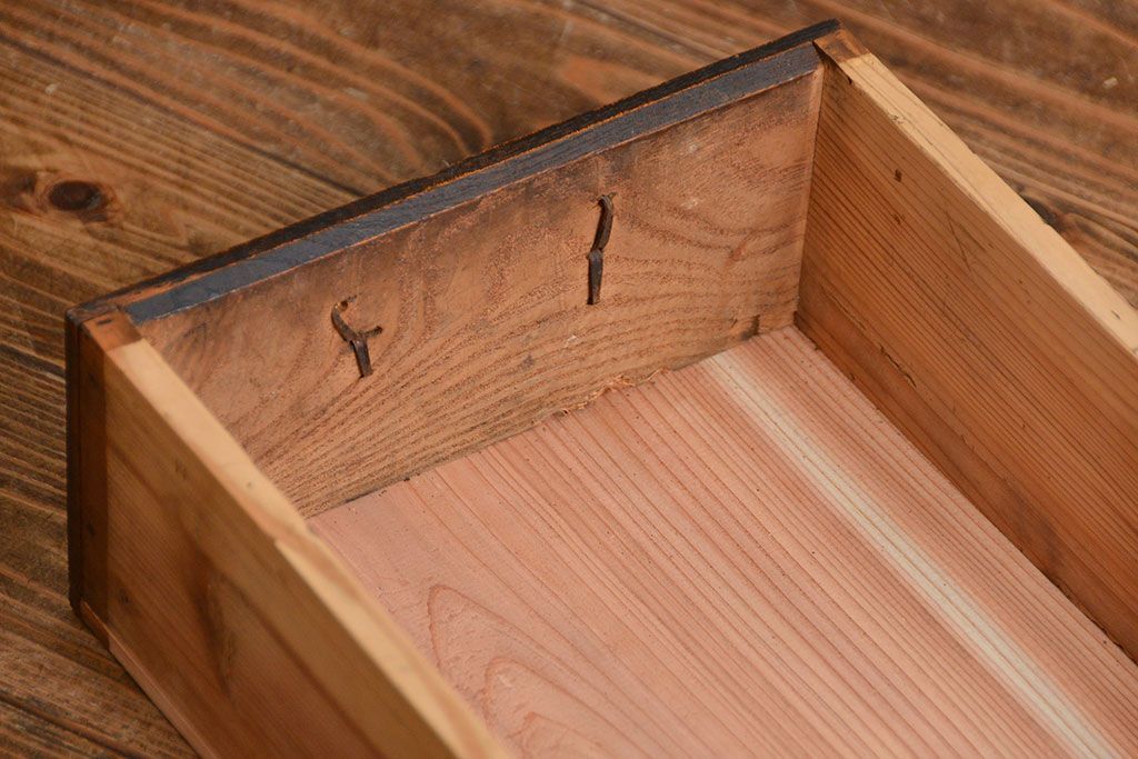 アンティーク家具　古民具・骨董 特別注文造り　希少な前面欅材!五尺水屋箪笥(食器棚、カップボード)