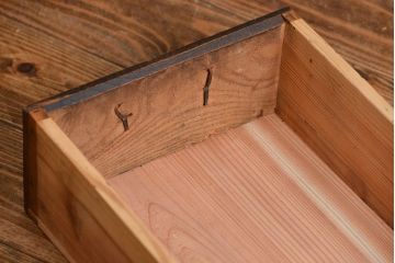 アンティーク家具　古民具・骨董 特別注文造り　希少な前面欅材!五尺水屋箪笥(食器棚、カップボード)