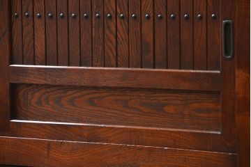 アンティーク家具　古民具・骨董 特別注文造り　希少な前面欅材!五尺水屋箪笥(食器棚、カップボード)