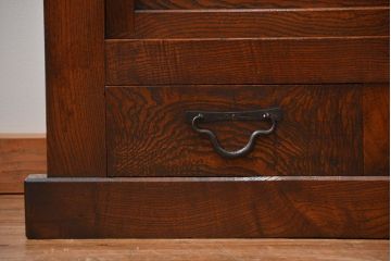 アンティーク家具　古民具・骨董 特別注文造り　希少な前面欅材!五尺水屋箪笥(食器棚、カップボード)