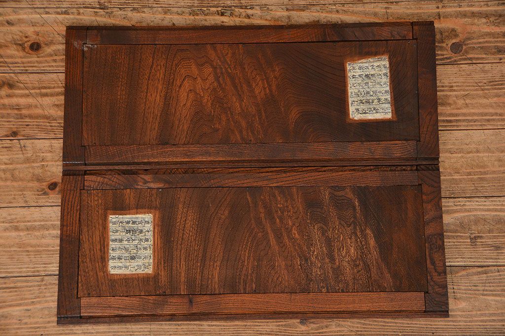 アンティーク家具　古民具・骨董 特別注文造り　希少な前面欅材!五尺水屋箪笥(食器棚、カップボード)