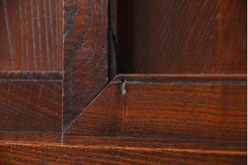 アンティーク家具　古民具・骨董 特別注文造り　希少な前面欅材!五尺水屋箪笥(食器棚、カップボード)