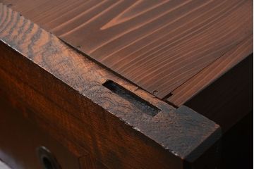 アンティーク家具　古民具・骨董 特別注文造り　希少な前面欅材!五尺水屋箪笥(食器棚、カップボード)