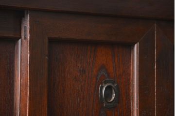 アンティーク家具　古民具・骨董 組子細工が上品な3.5尺水屋箪笥(食器棚、戸棚、茶箪笥)