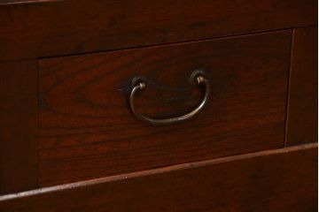 アンティーク家具　古民具・骨董 組子細工が上品な3.5尺水屋箪笥(食器棚、戸棚、茶箪笥)