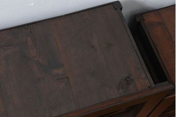 アンティーク家具　古民具・骨董 組子細工が上品な3.5尺水屋箪笥(食器棚、戸棚、茶箪笥)