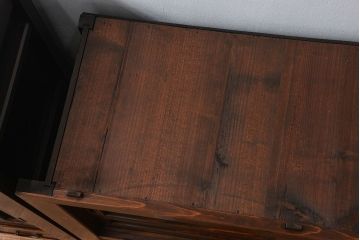 アンティーク家具　古民具・骨董 組子細工が上品な3.5尺水屋箪笥(食器棚、戸棚、茶箪笥)