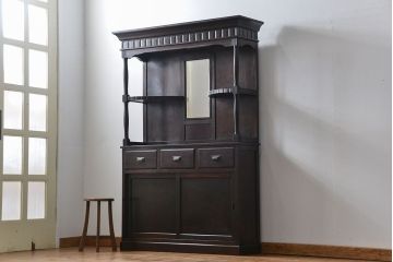 アンティーク家具 大正ロマン 希少品 バーカウンターキャビネット(収納棚、飾り棚、カップボード)