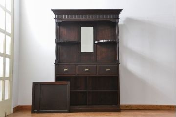アンティーク家具 大正ロマン 希少品 バーカウンターキャビネット(収納棚、飾り棚、カップボード)