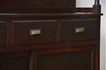 アンティーク家具 大正ロマン 希少品 バーカウンターキャビネット(収納棚、飾り棚、カップボード)
