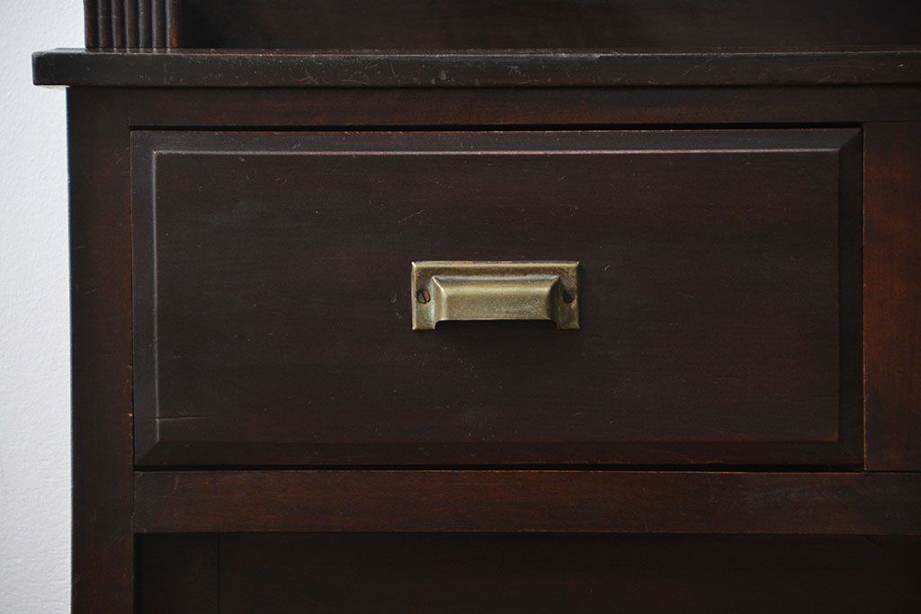 アンティーク家具 大正ロマン 希少品 バーカウンターキャビネット(収納棚、飾り棚、カップボード)