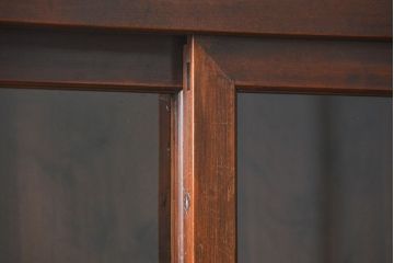 アンティーク家具　古民具・骨董 味わい深い六尺関西収納棚(戸棚、ガラスケース、水屋箪笥)
