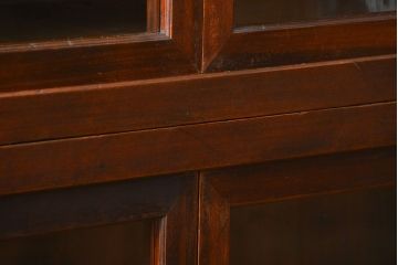 アンティーク家具　古民具・骨董 味わい深い六尺関西収納棚(戸棚、ガラスケース、水屋箪笥)