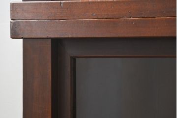 アンティーク家具　古民具・骨董 味わい深い六尺関西収納棚(戸棚、ガラスケース、水屋箪笥)