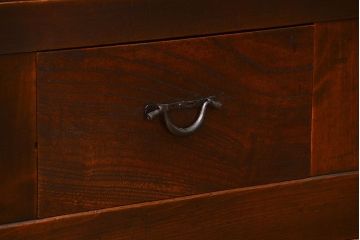 アンティーク家具　古民具・骨董 味わい深い六尺関西収納棚(戸棚、ガラスケース、水屋箪笥)