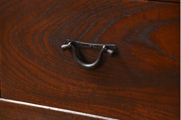 アンティーク家具　古民具・骨董 味わい深い六尺関西収納棚(戸棚、ガラスケース、水屋箪笥)