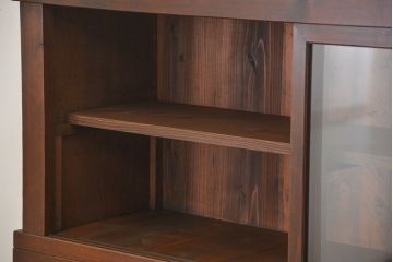 アンティーク家具　古民具・骨董 味わい深い六尺関西収納棚(戸棚、ガラスケース、水屋箪笥)